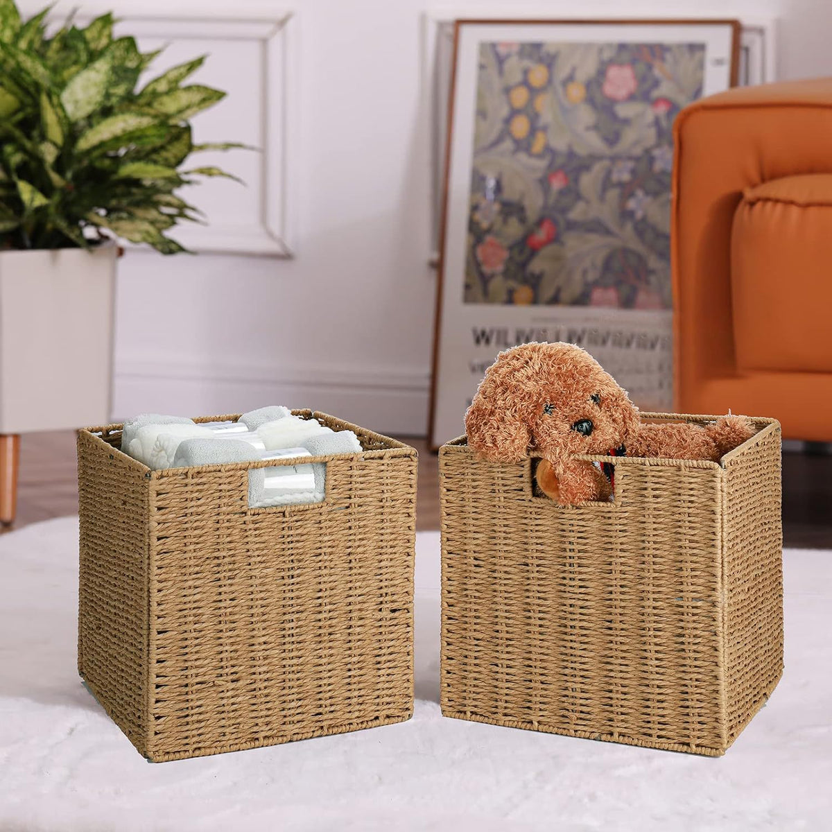 Woven Seagrass Toy Storage Container Acalora
