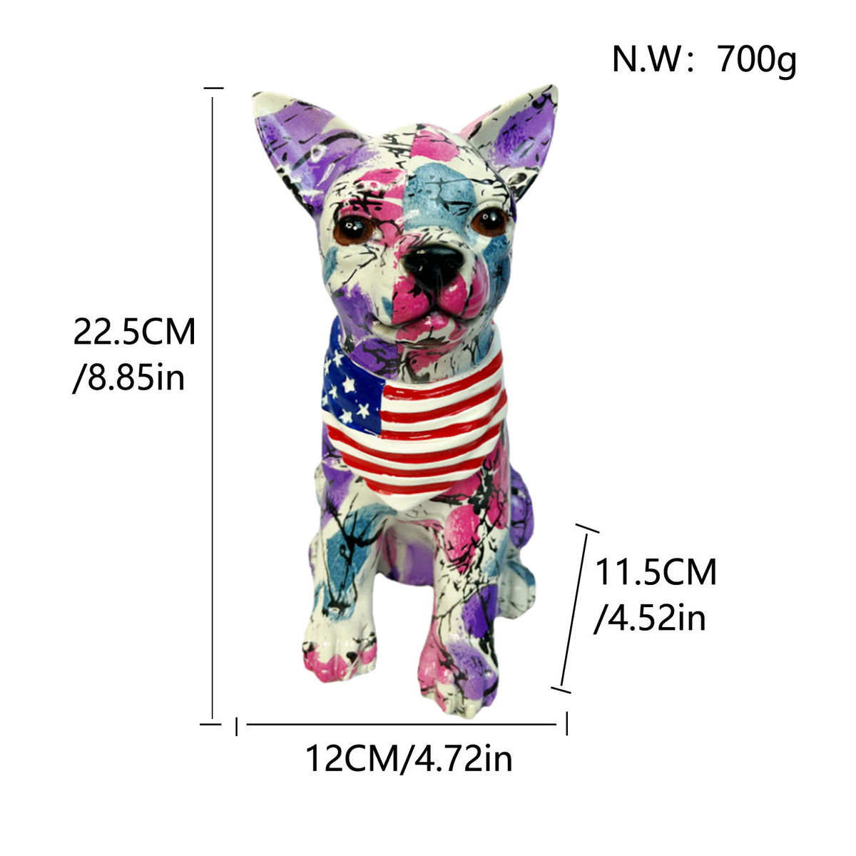 Colorful decorative figure of a dog in modern design Acalora