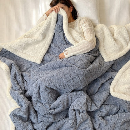 Luxurious Plush Sherpa Throw Blanket
