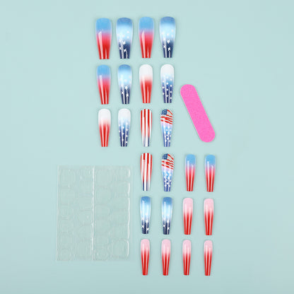 Artificial nail set with patriotic design Acalora