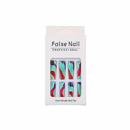 Artificial nails in modern marble pattern Acalora