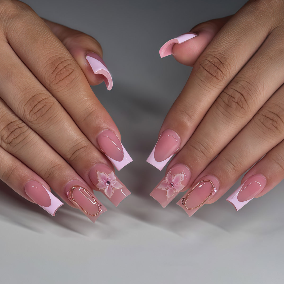 Elegant Floral Nail Art Set Acalora