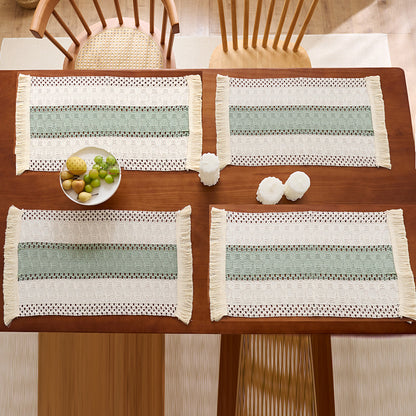 Chic Fringed Table Placemats
