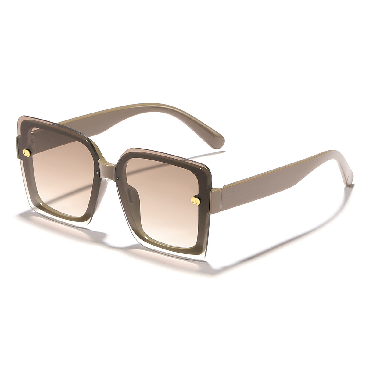 Women's fashionable sunglasses with a square design and high-quality Karnz frame