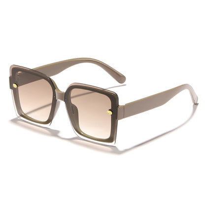 Women's fashionable sunglasses with a square design and high-quality Karnz frame