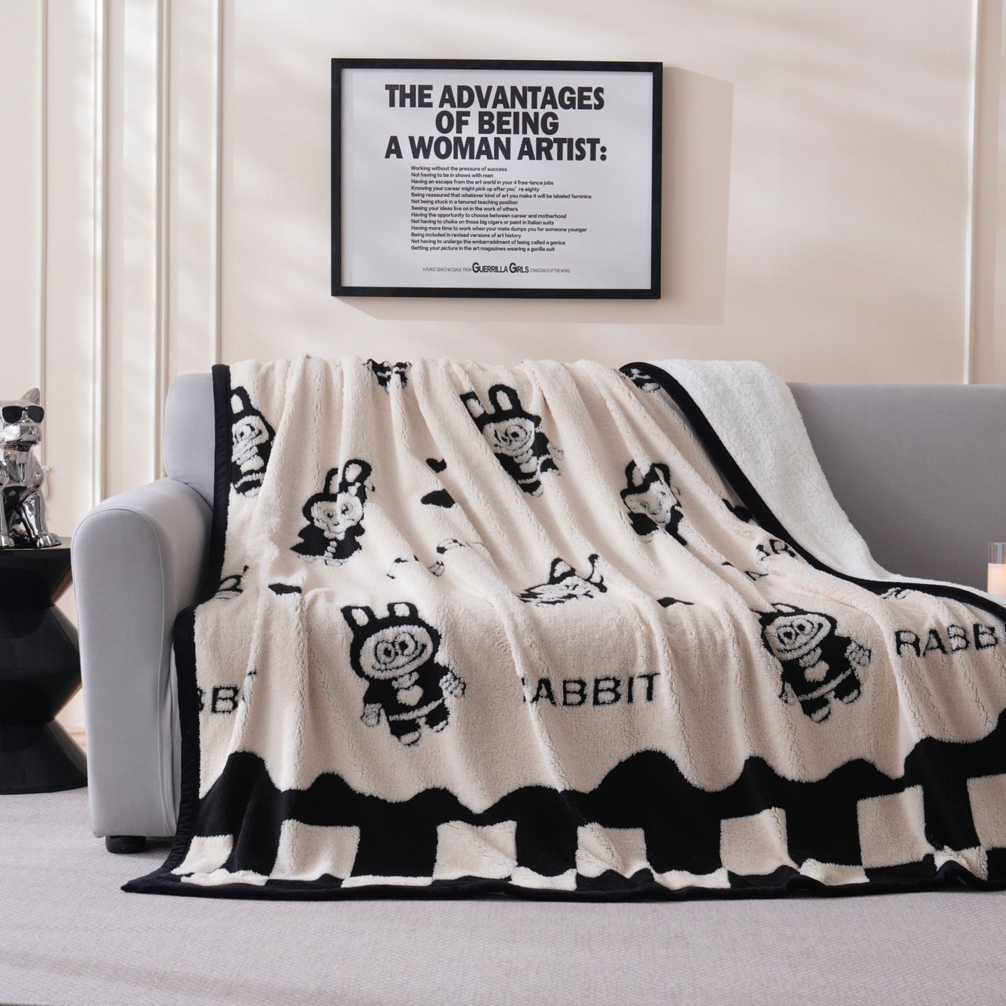 Chic Floral Pattern Throw Blanket