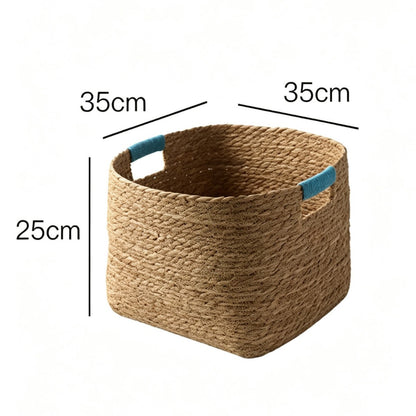 Stylish storage basket made of woven natural fibers Acalora
