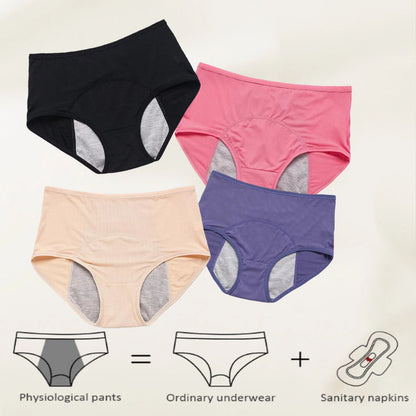 Plus-Size Leak-Proof High-Waisted Panties – Reusable Women's Underwear