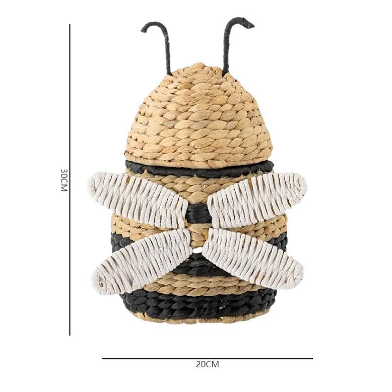 Handcrafted decoration basket made of natural materials Acalora
