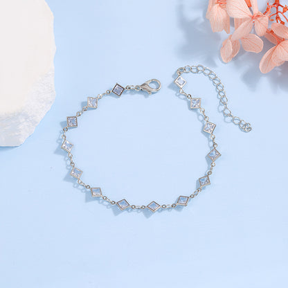 Elegant Glass Chain Bracelet Acalora