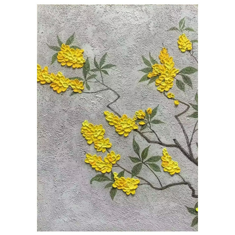 Floral Relief Canvas Artwork