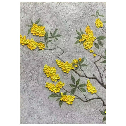 Floral Relief Canvas Artwork