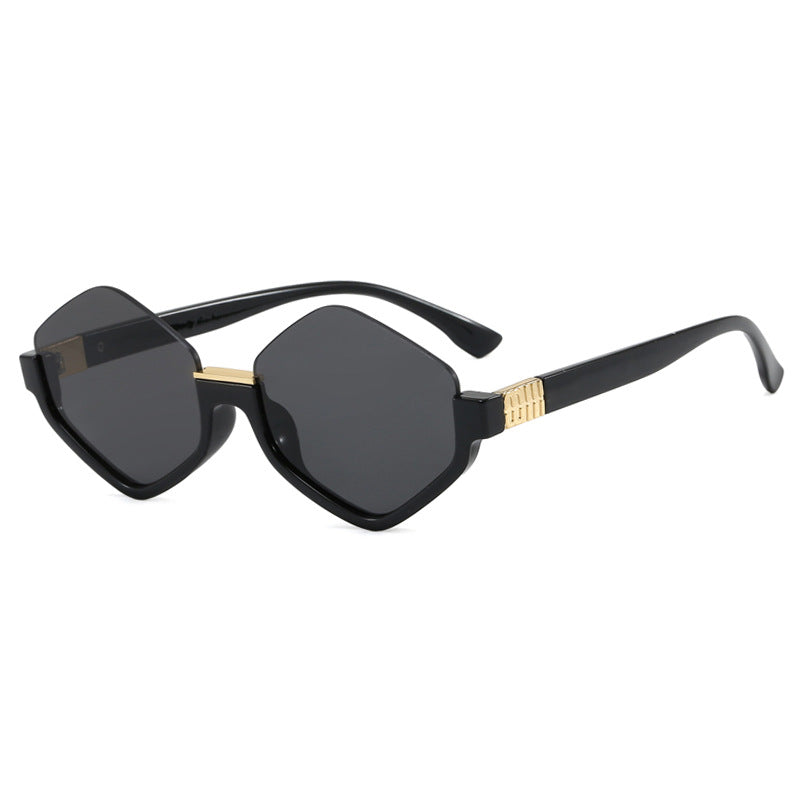Women's fashionable sunglasses with trendy hexagonal frame and protective lenses Bowlift