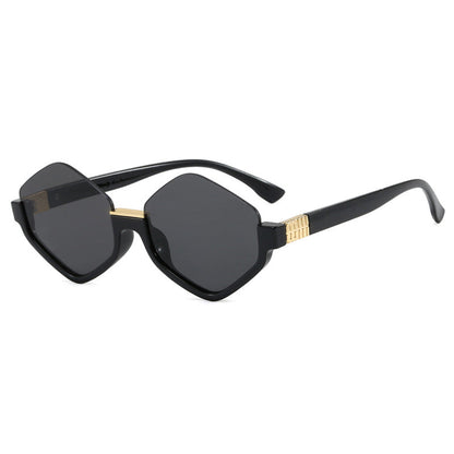 Women's fashionable sunglasses with trendy hexagonal frame and protective lenses Bowlift