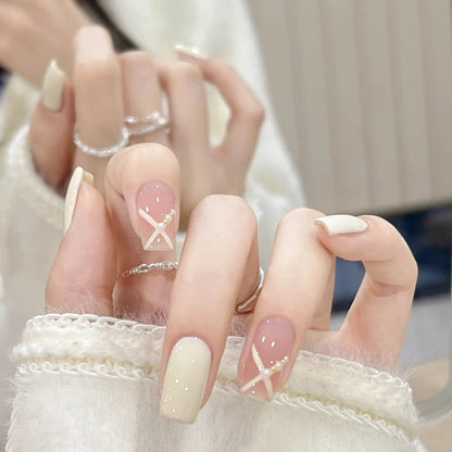 Acrylic nail set with elegant and playful design Acalora
