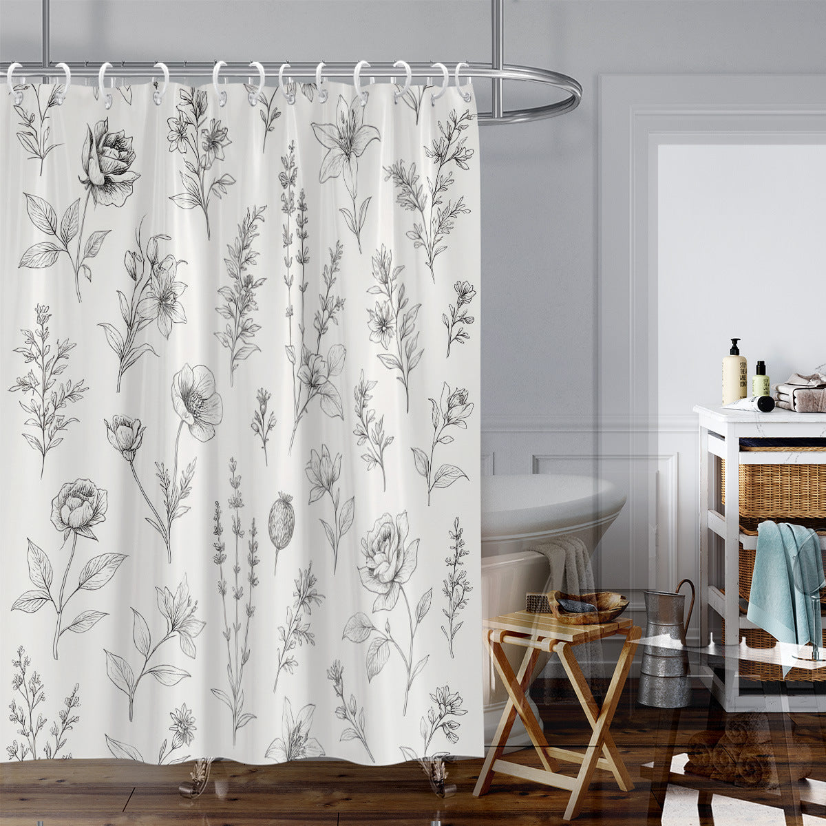 Artistic Tree Design Shower Curtain