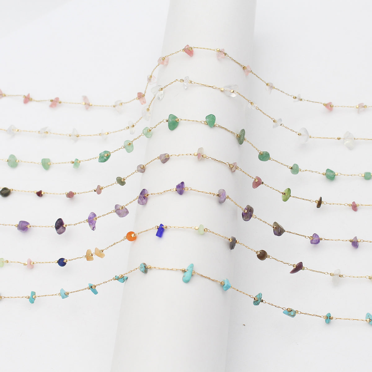 Elegant Crystal-Embellished Eyewear Chain Acalora