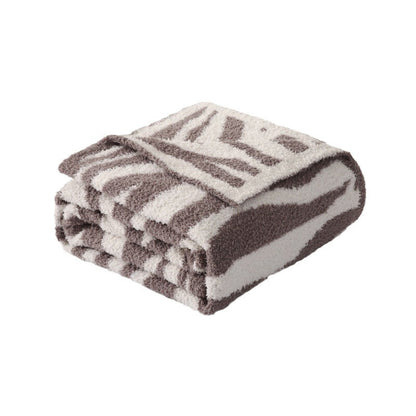 Home Decor Plush Zebra Print Blanket