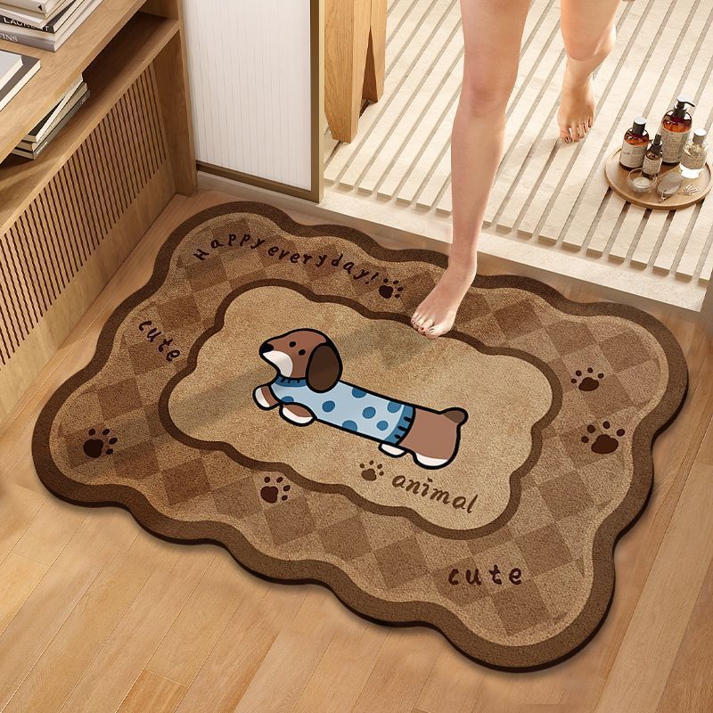 Playful Cat-Themed Bath Mat