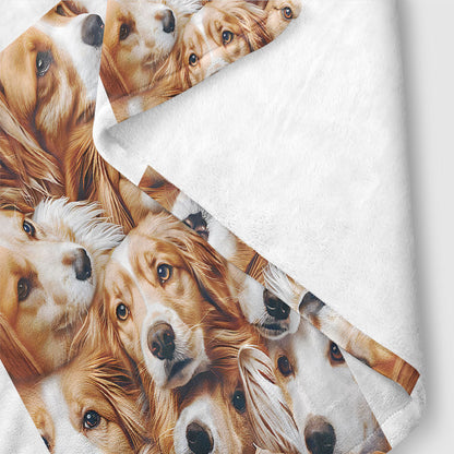 Unisex Cozy Dog-Themed Fleece Throw Blanket