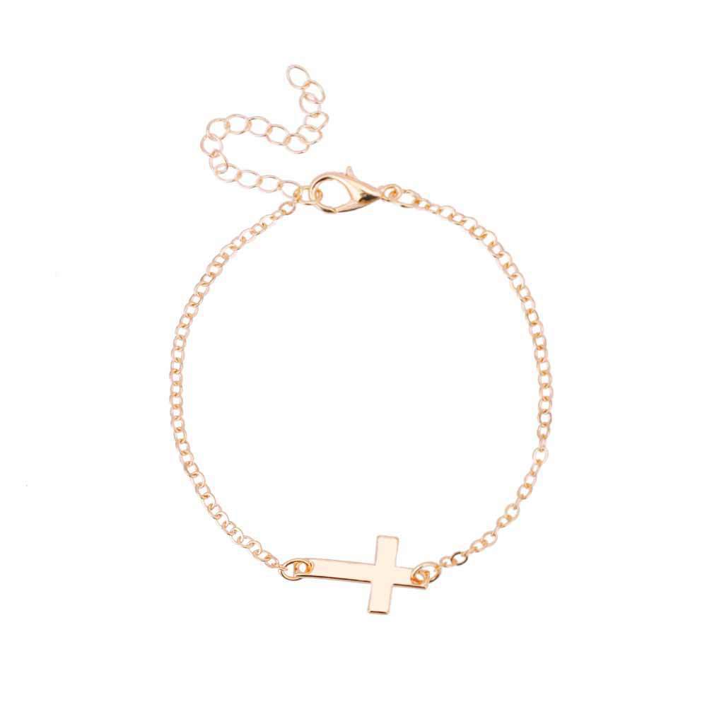 Minimalist Cross Bracelet Acalora