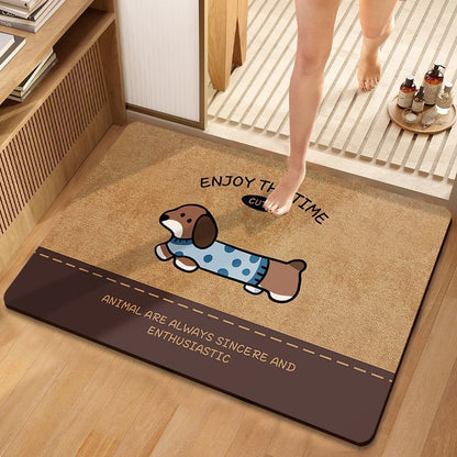 Playful Cat-Themed Bath Mat