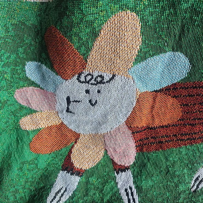 Whimsical Dog-Themed Throw Blanket