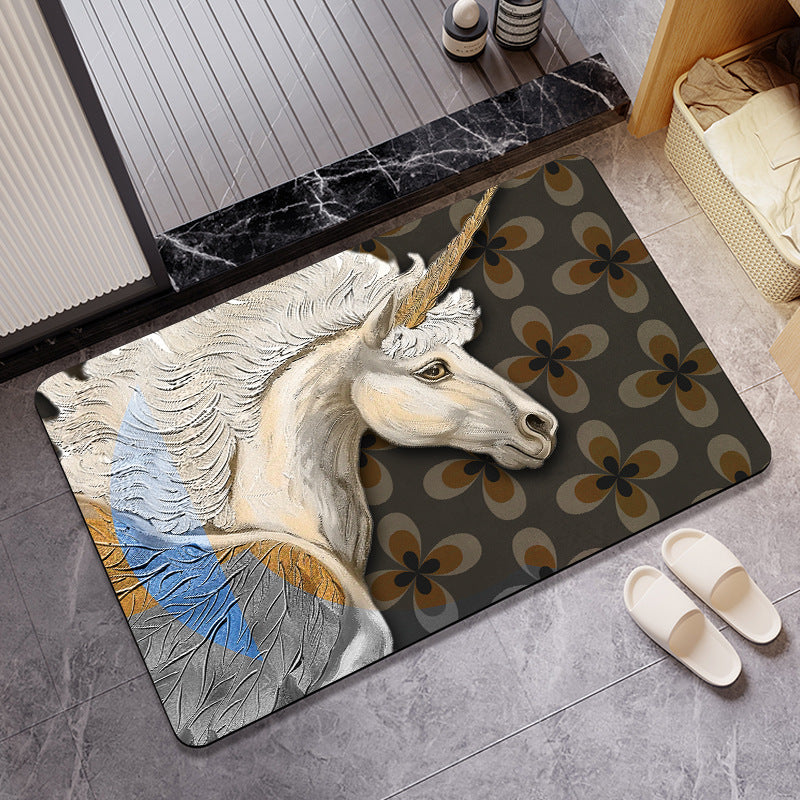 Artistic Horse-Themed Bath Mat Acalora 1788245763