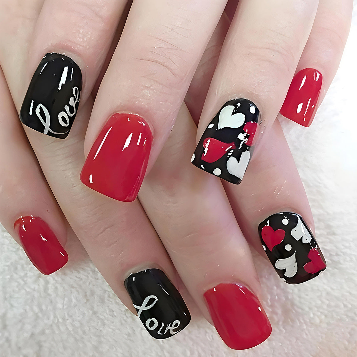 Creative Love-Themed Nail Art Acalora