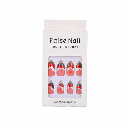Artistic Nail Tips with Modern Gradient Color Acalora