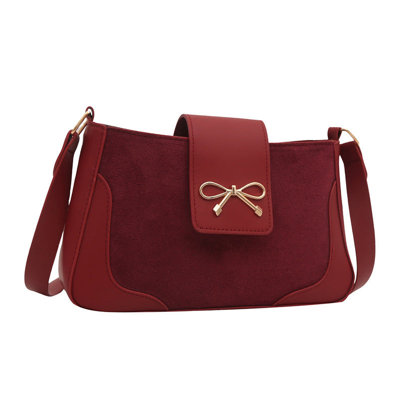 Stylish Faux Suede Handbag Acalora