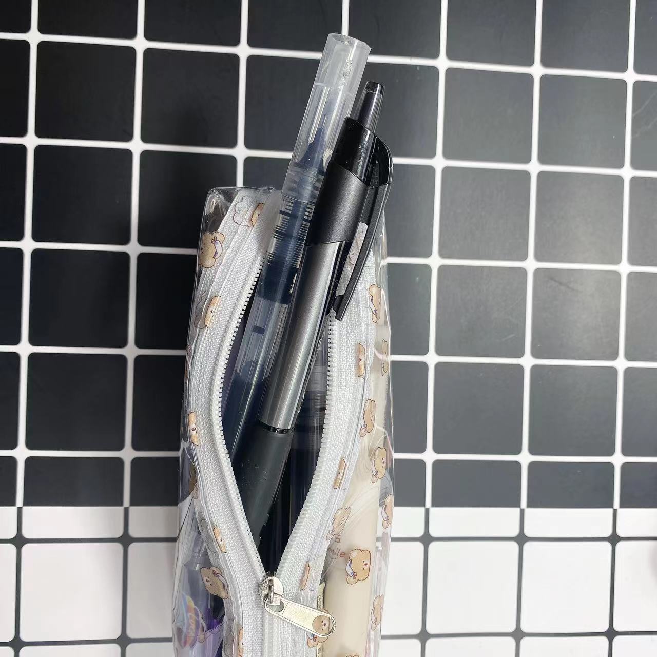 Cute Bear Patterned Pencil Case Acalora