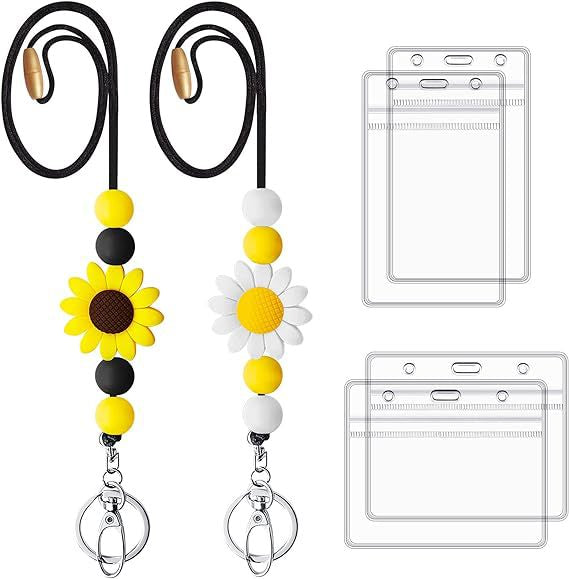 Decorative Beaded Lanyard with ID Holder Acalora