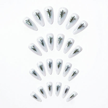 Artistic Winter-Themed Nail Art Acalora