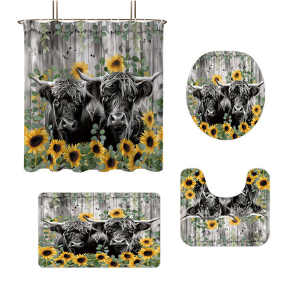Digital Floral Print Bathroom Set