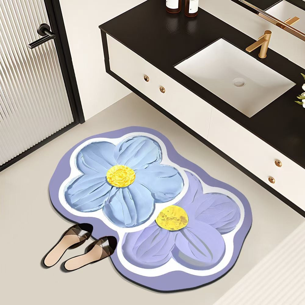 Decorative Floral Bath Mat