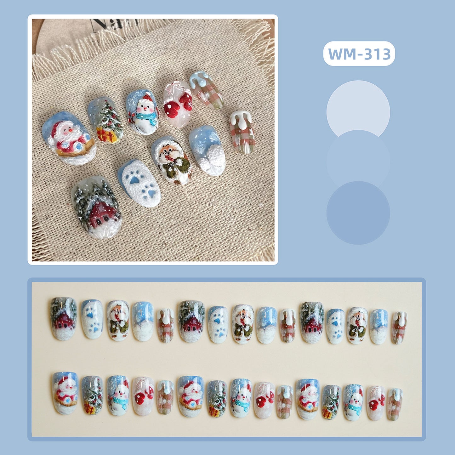 Artistic Press-On Nail Set Acalora