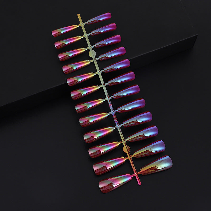 Artifical nails in modern holographic design Acalora