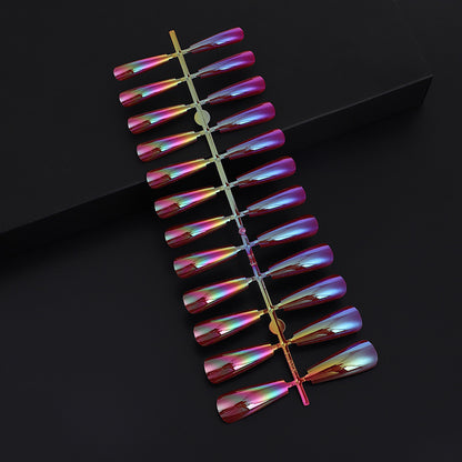 Artifical nails in modern holographic design Acalora