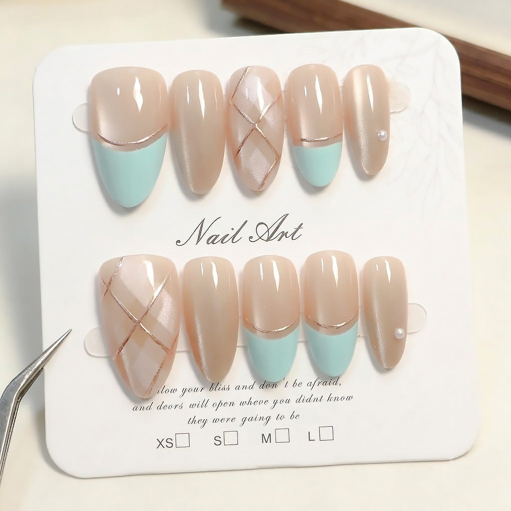Elegant Artistic Press-On Nail Set Acalora