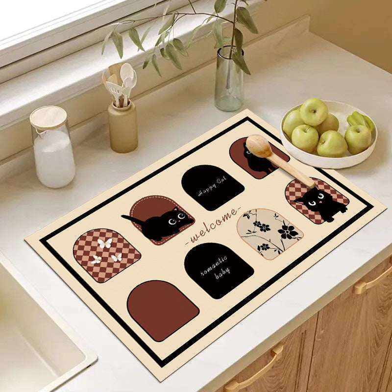 Cute Cartoon Dog Kitchen Mat Acalora