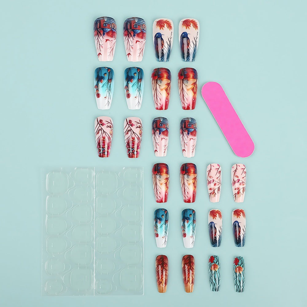 Creative artificial nails with floral and artistic patterns Acalora