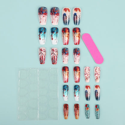 Creative artificial nails with floral and artistic patterns Acalora