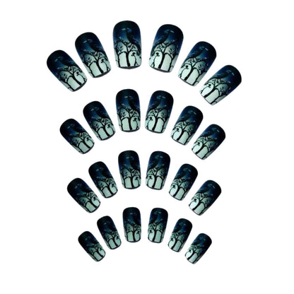 Artistic Raven-Themed Nail Art Acalora