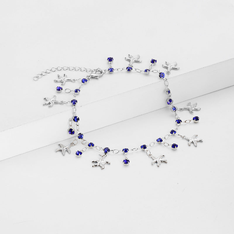 Starfish Charm Anklet Acalora