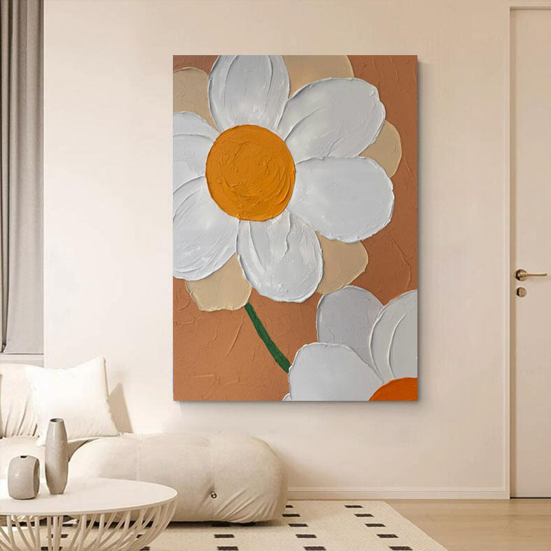Floral Textured Canvas Wall Art