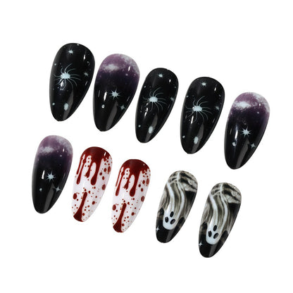 Artificial artificial nails with Halloween motifs Acalora