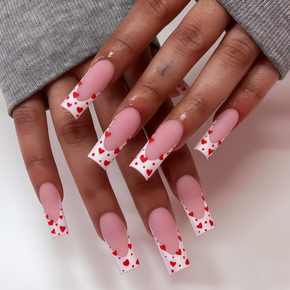 Artificial nails with heart design Acalora