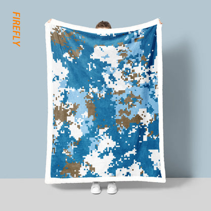 Unisex Tactical Camo Fleece Throw Blanket