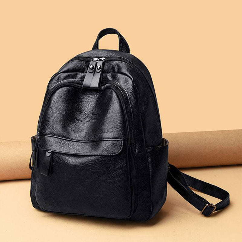 Structured Leather Backpack Acalora